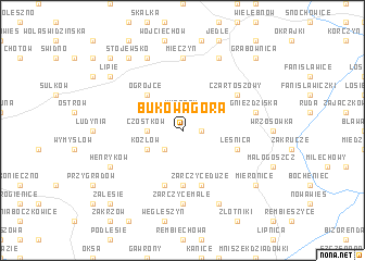 map of Bukowa Góra