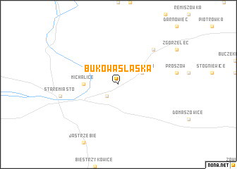 map of Bukowa Śląska