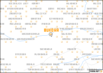 map of Bukowa