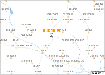map of Bukowiec