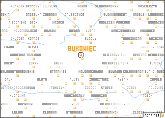 map of Bukowiec