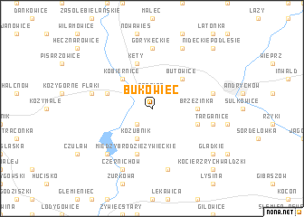 map of Bukowiec