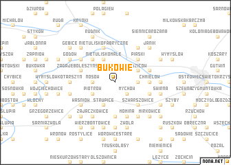 map of Bukowie