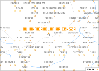 map of Bukownica Kolonia Pierwsza