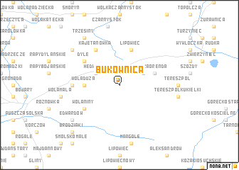 map of Bukownica