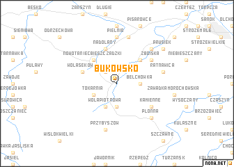 map of Bukowsko