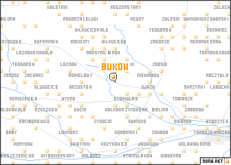 map of Buków