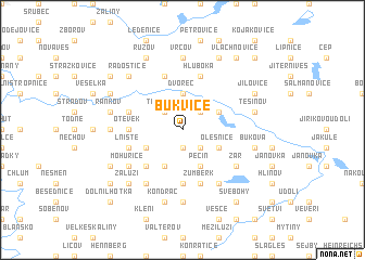 map of Bukvice