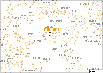 map of Bukvići