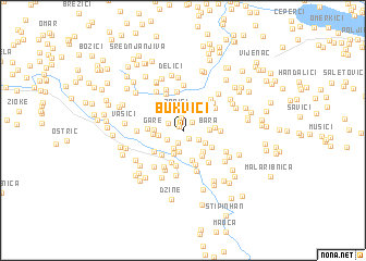 map of Bukvići