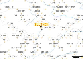 map of Bułaków