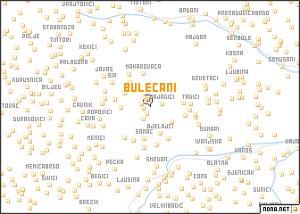 map of Bulećani