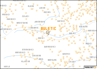 map of Buletić