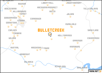 map of Bullet Creek