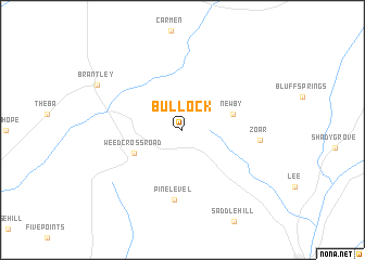 map of Bullock