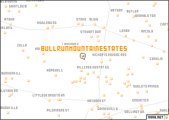 map of Bull Run Mountain Estates