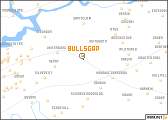 map of Bulls Gap