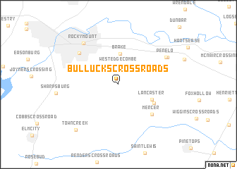 map of Bullucks Crossroads