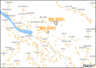 map of Bulovići