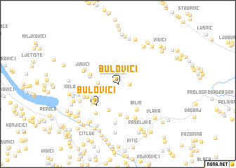 map of Bulovići