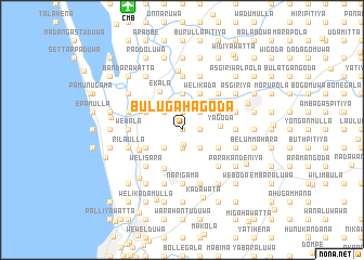 map of Bulugahagoda