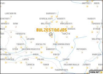 map of Bulzeşti de Jos