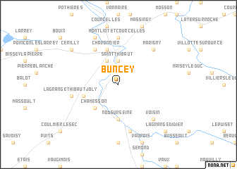 map of Buncey