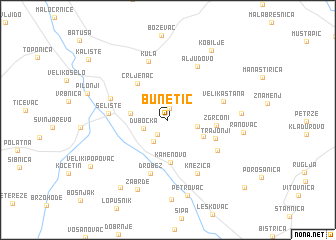 map of Bunetić