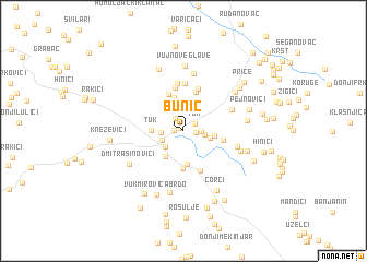 map of Bunić