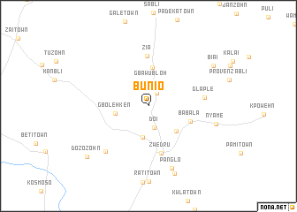 map of Bunio