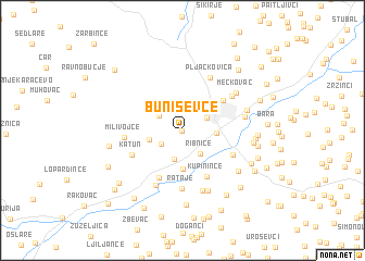 map of Buniševce