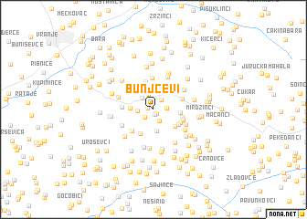 map of Bunjčevi