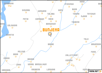 map of Bunjema
