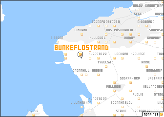 map of Bunkeflostrand