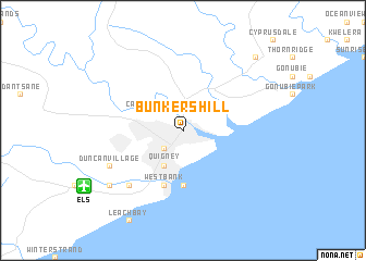 map of Bunkers Hill