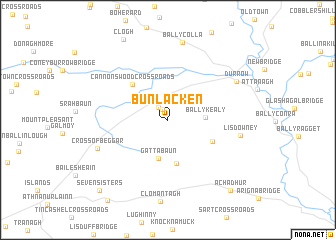 map of Bunlacken