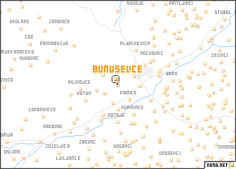 map of Bunuševce