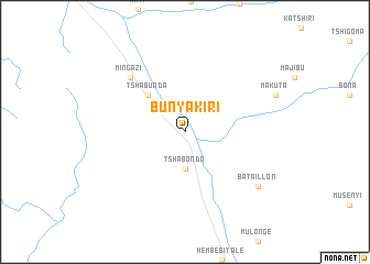 map of Bunyakiri