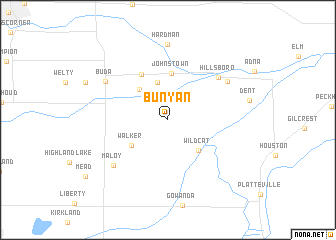 map of Bunyan