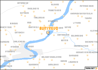 map of Bunyrëvo