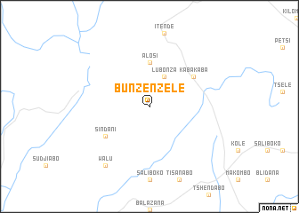 map of Bunzenzele