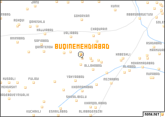 map of Būqīn-e Mehdīābād