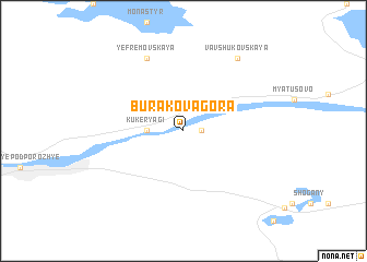 map of Burakova Gora