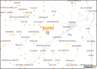 map of Būrān