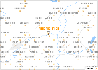 map of Burbaičiai