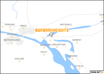 map of Burbank Heights
