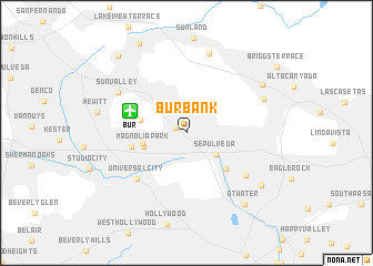 map of Burbank