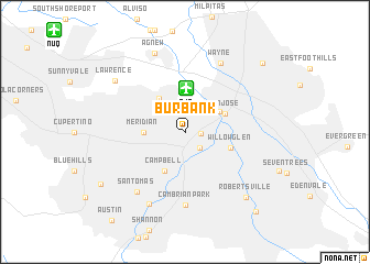 map of Burbank