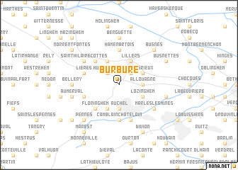 map of Burbure