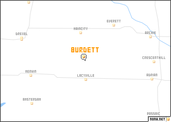 map of Burdett